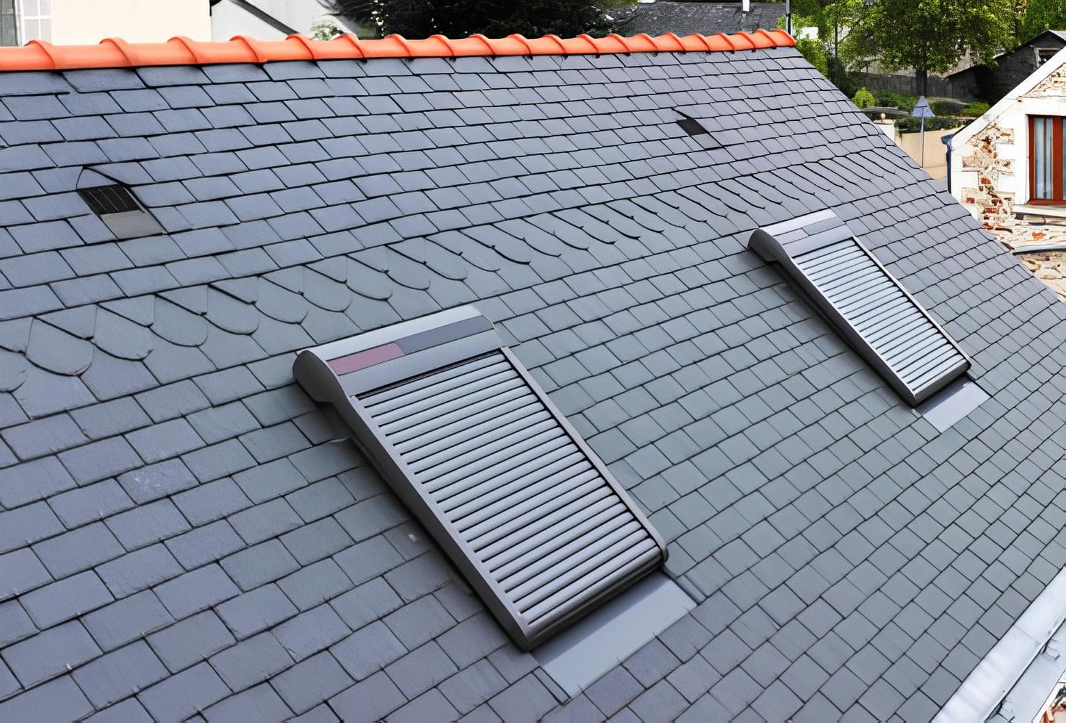 Photo volet coulissant sur Velux