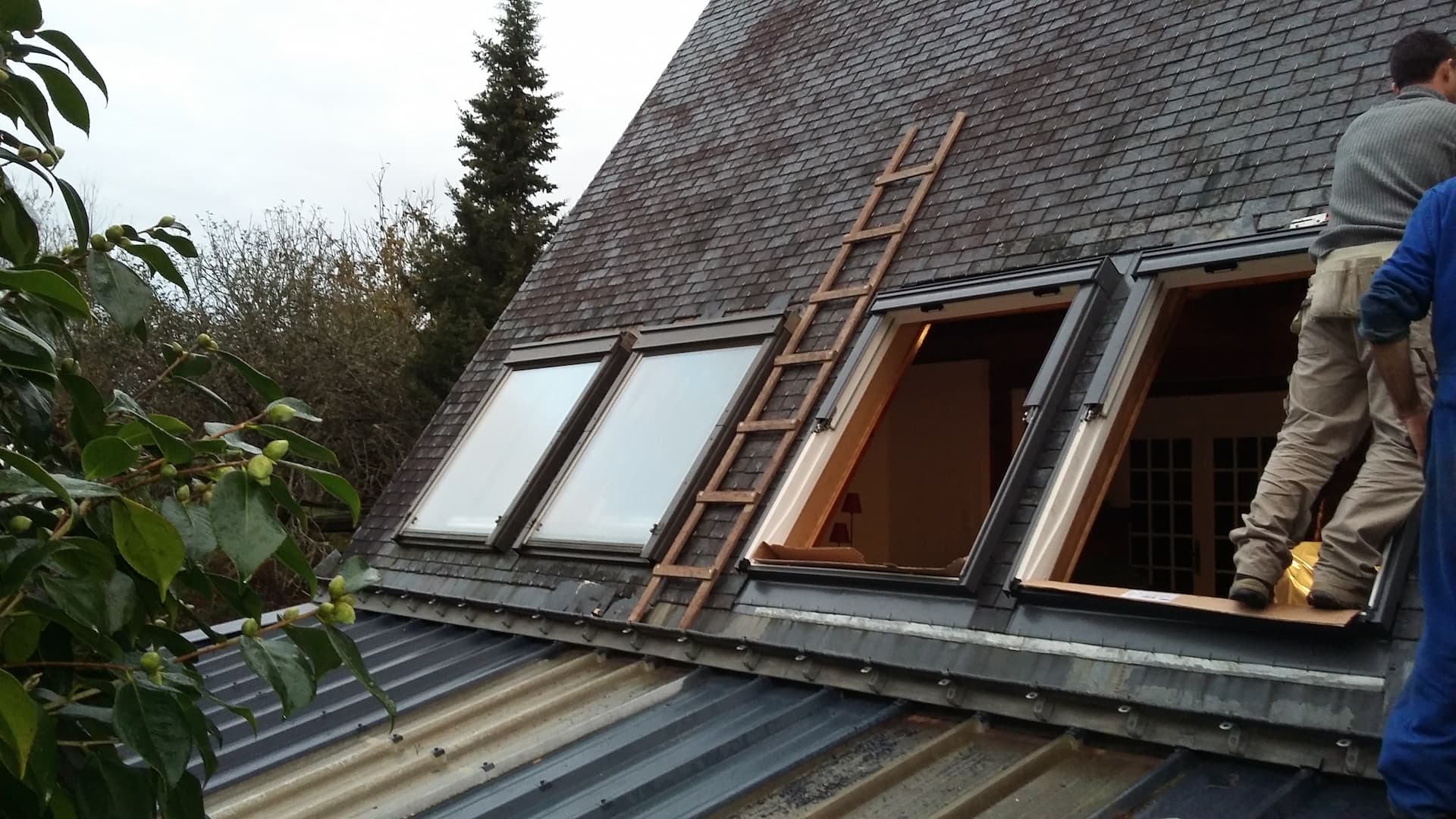Installation de Velux chez un particulier